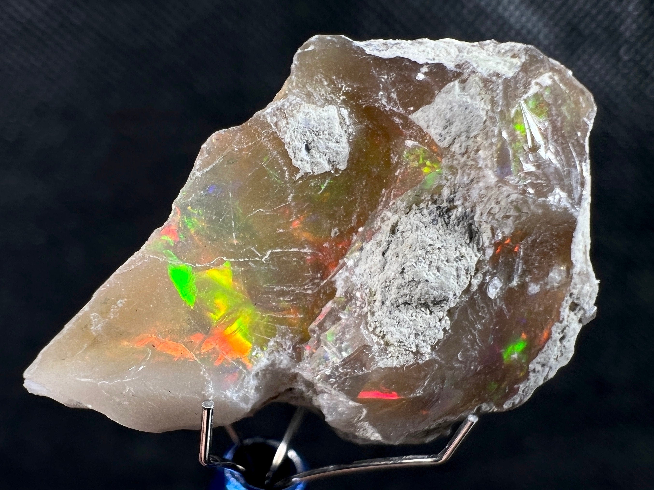 Natural 4A+ Welo Opal Raw Crystal - Premium Cutting Grade Gemstone, October Birthstone (50718) | Jewelry Making, Healing Crystals & Collector's Specimen