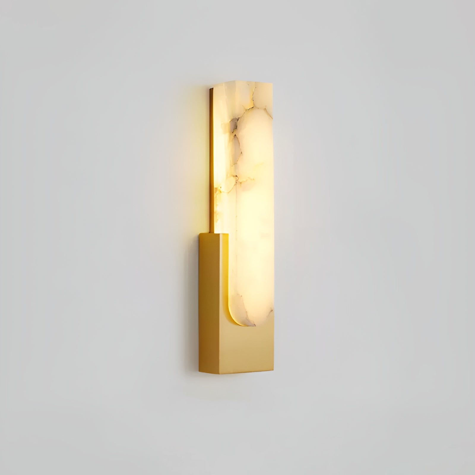 Agatha Alabaster Wall Lamp - Elegant White Stone Sconce Light Fixture for Bedroom, Living Room & Hallway Lighting