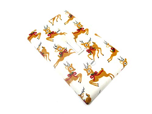 Christmas Reindeer Light Switch Cover Plate - Festive Holiday Home Decor for Living Room, Bedroom, and Kitchen