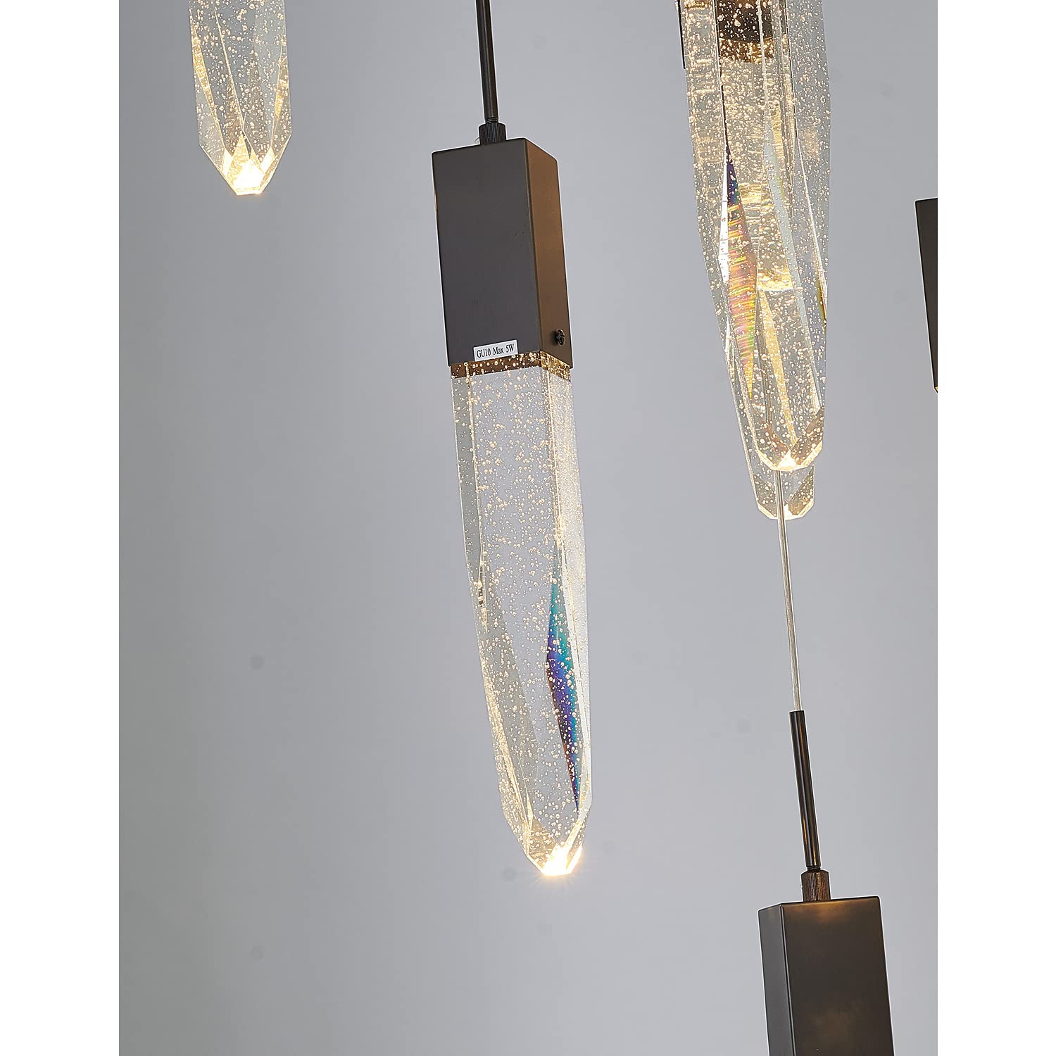 FAL Series 3-Light Mini Chandelier in Beige & Green - Perfect for Dining Room, Bedroom or Entryway Lighting Decor
