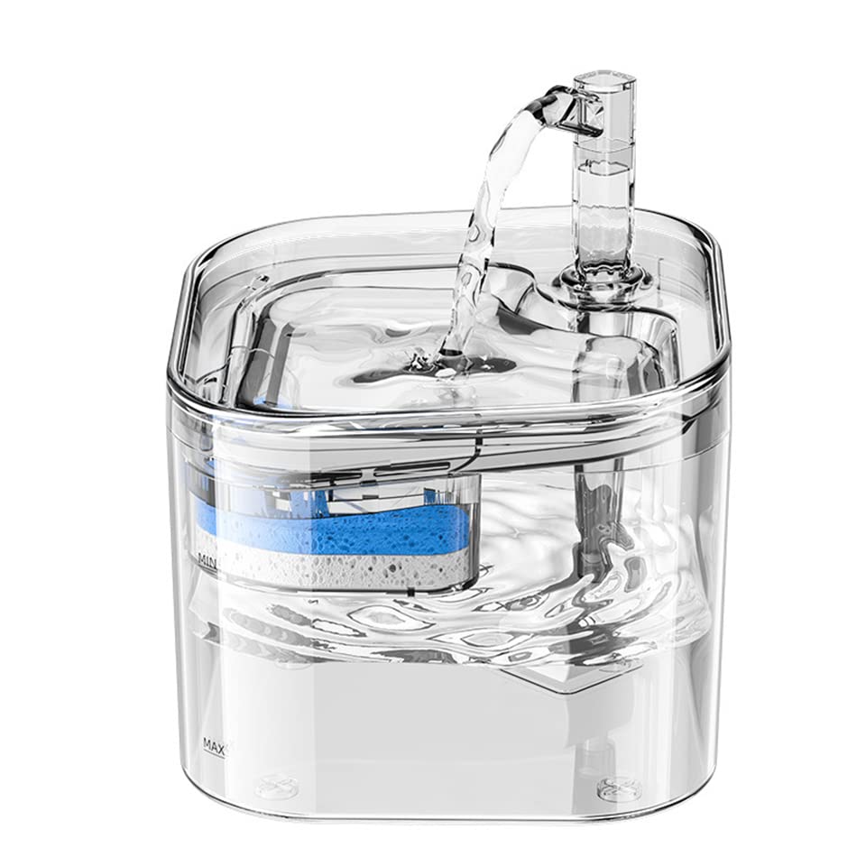 Sceobdok 2.2L Automatic Pet Water Fountain - Large Capacity Dog & Cat Water Dispenser with Cleaning Kit & Replacement Filter for Multiple Pets - Perfect for Home, Office, or Travel Use