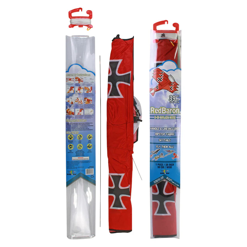 Red Baron SuperSize 3D Airplane Kite - Large Flying Toy for Kids & Adults - Perfect for Beach, Park & Outdoor Family Fun Activities