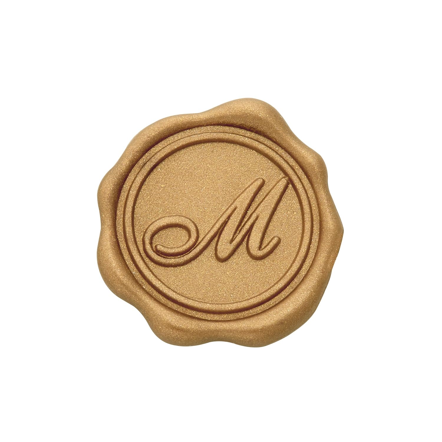 Gold Alphabet Wax Seal Stickers - 25 Pack Self-Adhesive Initial Letter M Stickers for Wedding Invitations, Envelopes, Stationery & DIY Scrapbooking - Elegant Decorative Seals for Letters, Cards & Gift Wrapping