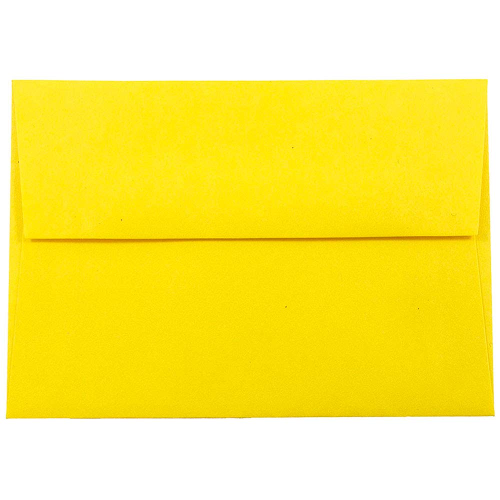 JAM PAPER 4Bar A1 Colored Invitation Envelopes - 3 5/8 x 5 1/8 Inches - Yellow Recycled Paper - Bulk Pack of 500 Envelopes per Box - Perfect for Wedding Invitations, Greeting Cards, and Business Correspondence