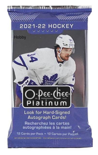 2021/22 O-Pee-Chee Platinum Hockey Hobby Box - 12 Packs (144 Cards) | NHL Trading Cards Collection for Collectors & Fans | Perfect for Sports Memorabilia Displays & Card Trading Events