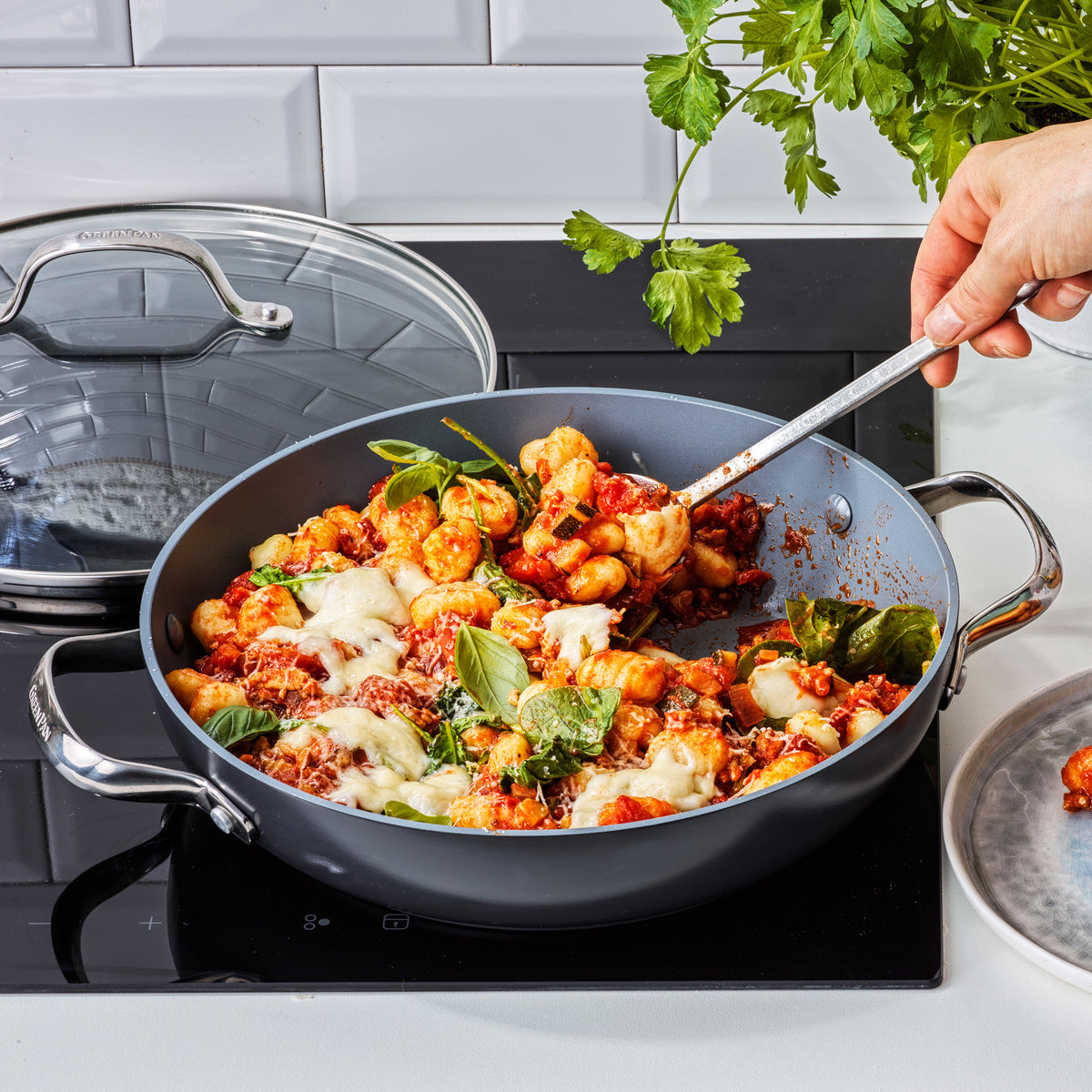 Valencia Pro Ceramic Nonstick 13-Piece Cookware Set - Healthy Non-Toxic Kitchen Essentials for Frying, Boiling & Baking | Dishwasher Safe & Oven Safe Up to 450°F