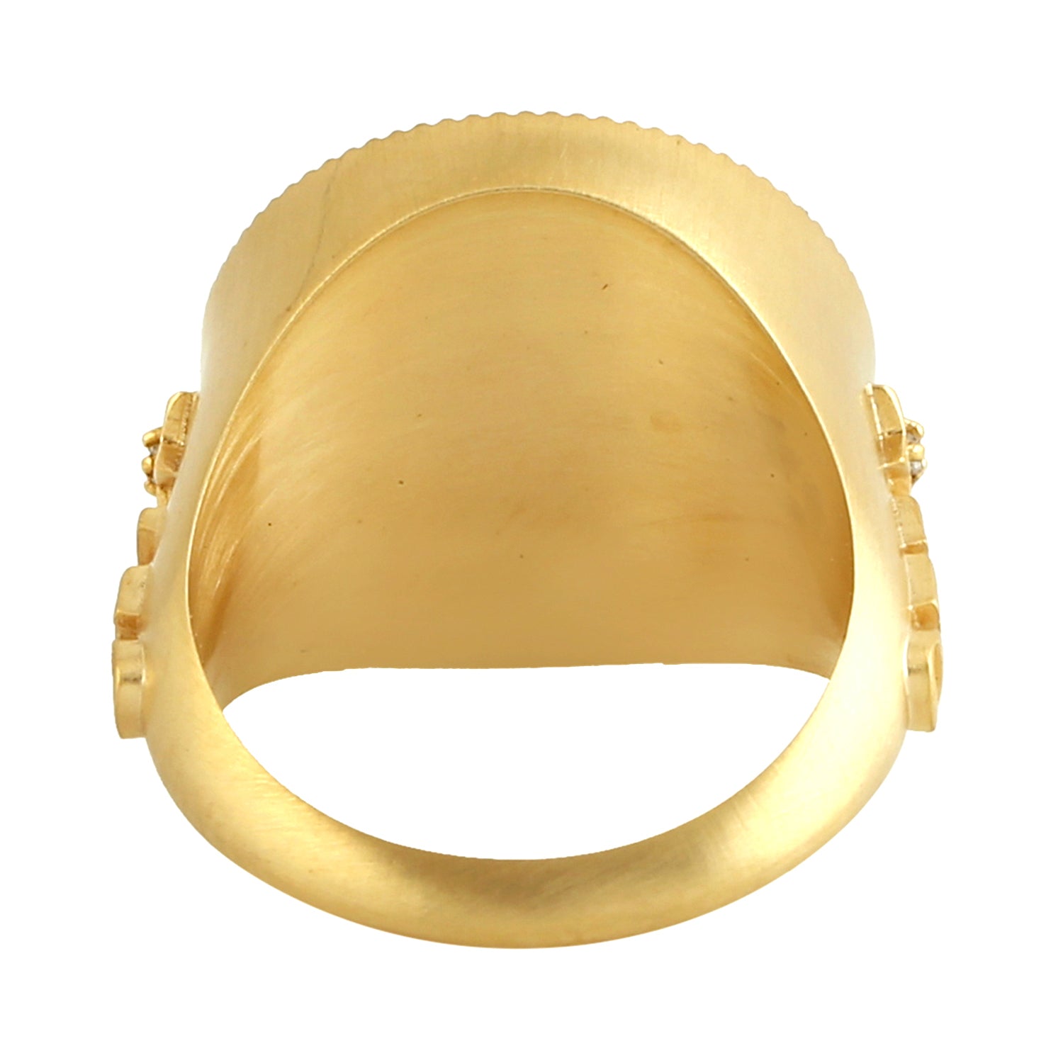 14K Yellow Gold Leo Zodiac Signet Ring with Pave Diamonds for Men & Women - Perfect for Birthdays, Gifts & Astrology Jewelry Lovers