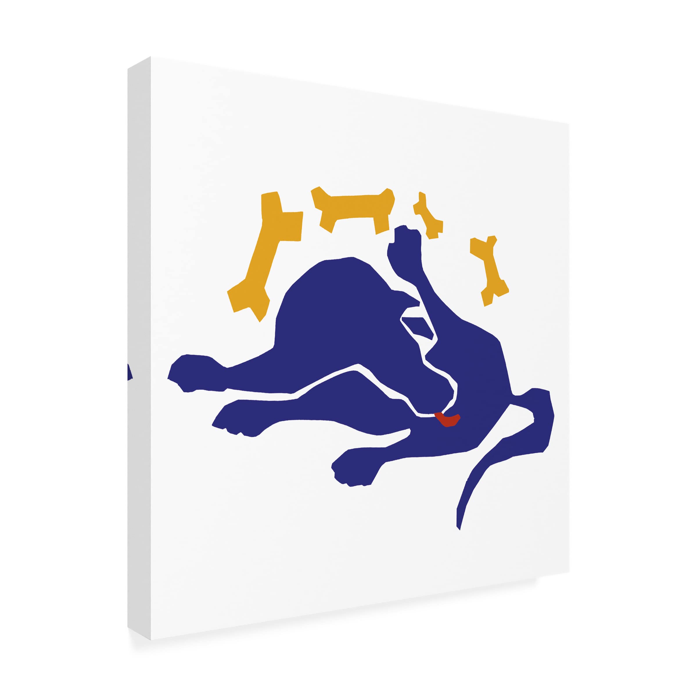 Trademark Fine Art 'Matisse Dog' Canvas Wall Art Print - Modern Abstract Home Decor by Chameleon Design, Inc. | Perfect for Living Room, Bedroom & Office Decorations