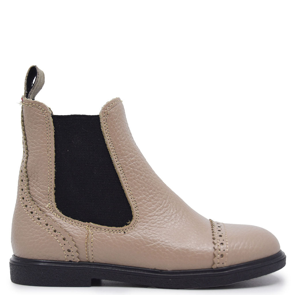 Blublonc Taupe Captoe Elastic Bootie - Comfortable Women's Ankle Boots for Fall & Winter | Perfect for Office, Casual Outfits & Date Nights