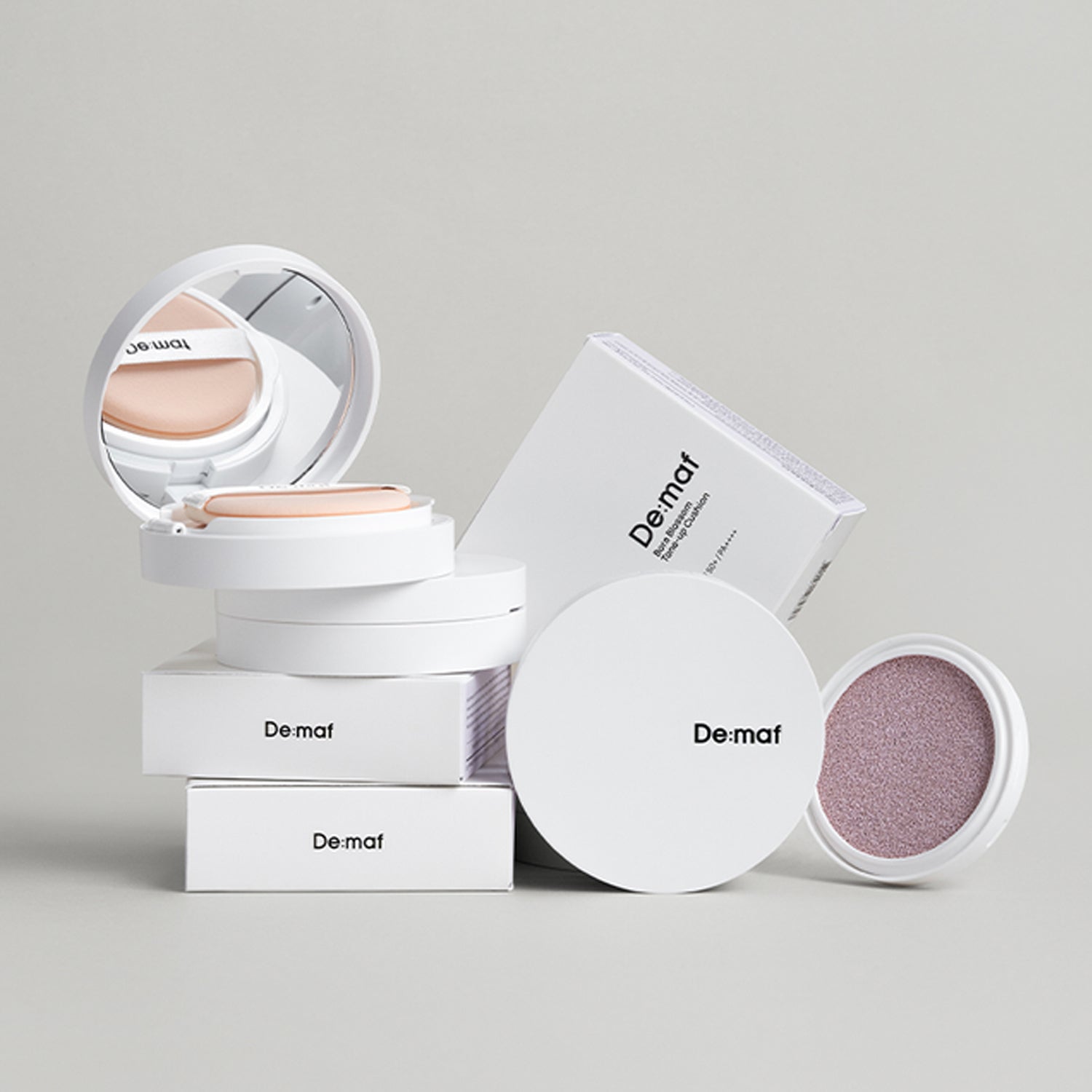 De:maf Bora Blossom Tone Up Cushion - Korean BB Cream with SPF, Moisturizing & Brightening for Daily Makeup | Perfect for Natural Look & Sun Protection