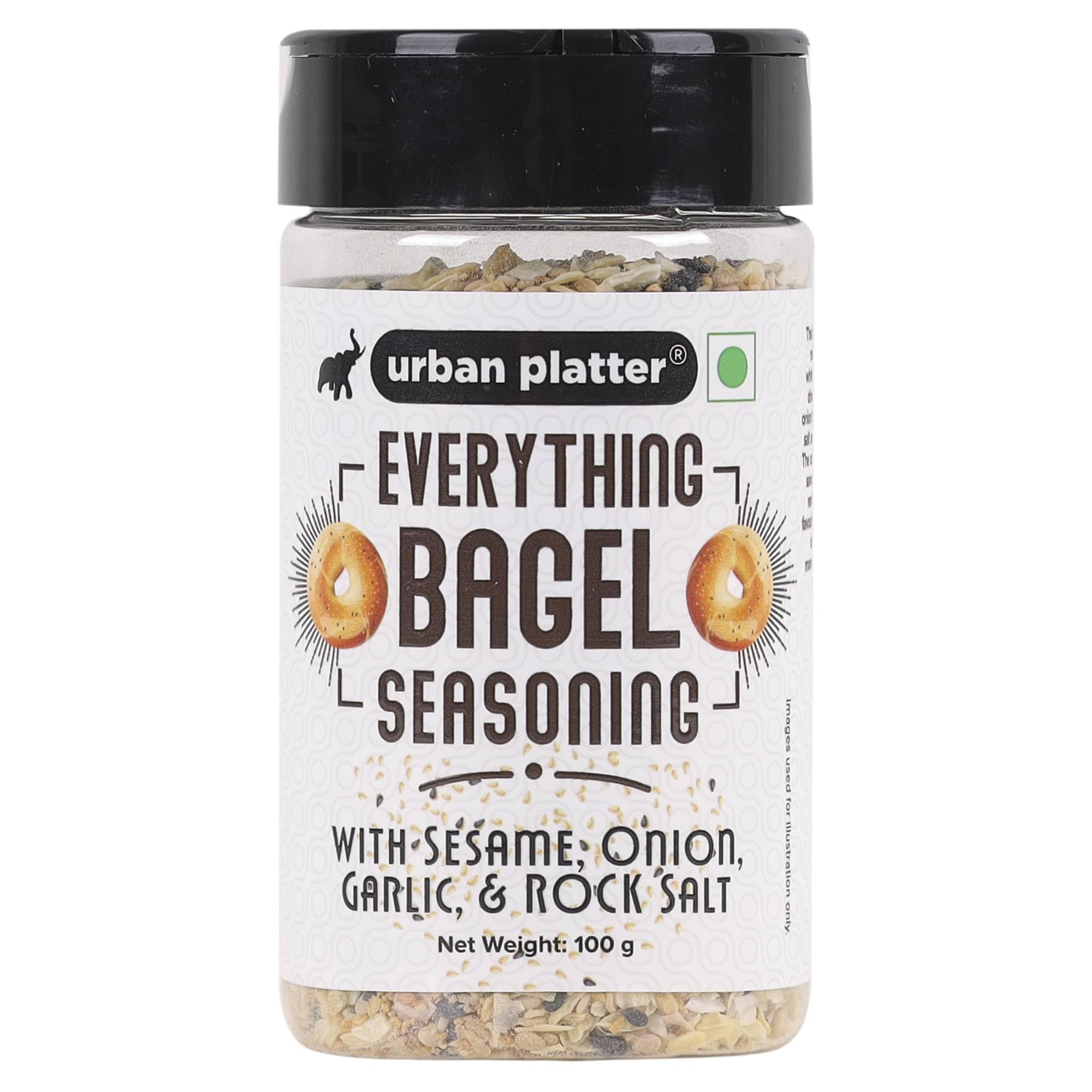 Urban Platter Everything Bagel Seasoning 100g - Classic American Blend with Onion, Garlic, Sesame & Pink Salt | Perfect for Bagels, Toast, Bread, Salads & Avocado Toast | Gluten-Free & Vegan-Friendly Seasoning