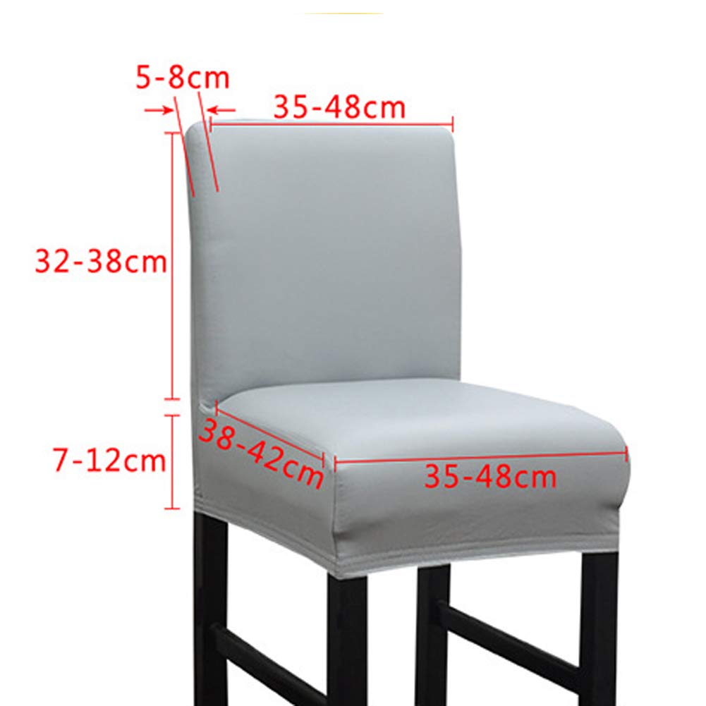Waterproof Stretch Spandex Dining Chair Seat Covers - Removable Washable Anti-Dust Slipcovers for Kitchen & Dining Room - Perfect for Home, Restaurant & Office Use