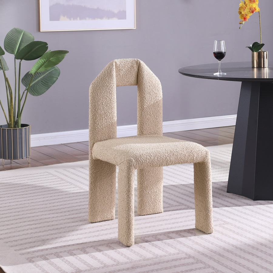 Bennett Boucle Fabric Dining Chair - Modern Upholstered Accent Chair for Dining Room, Kitchen, or Office - Comfortable & Stylish Seating for Home Decor
