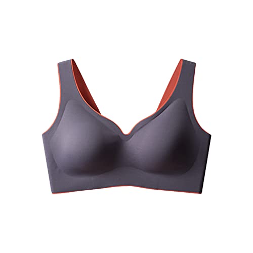 Seamless Push Up Sports Bra for Women - No Steel Ring, Comfortable & Supportive - Grey, Medium - Perfect for Yoga, Gym & Active Lifestyles