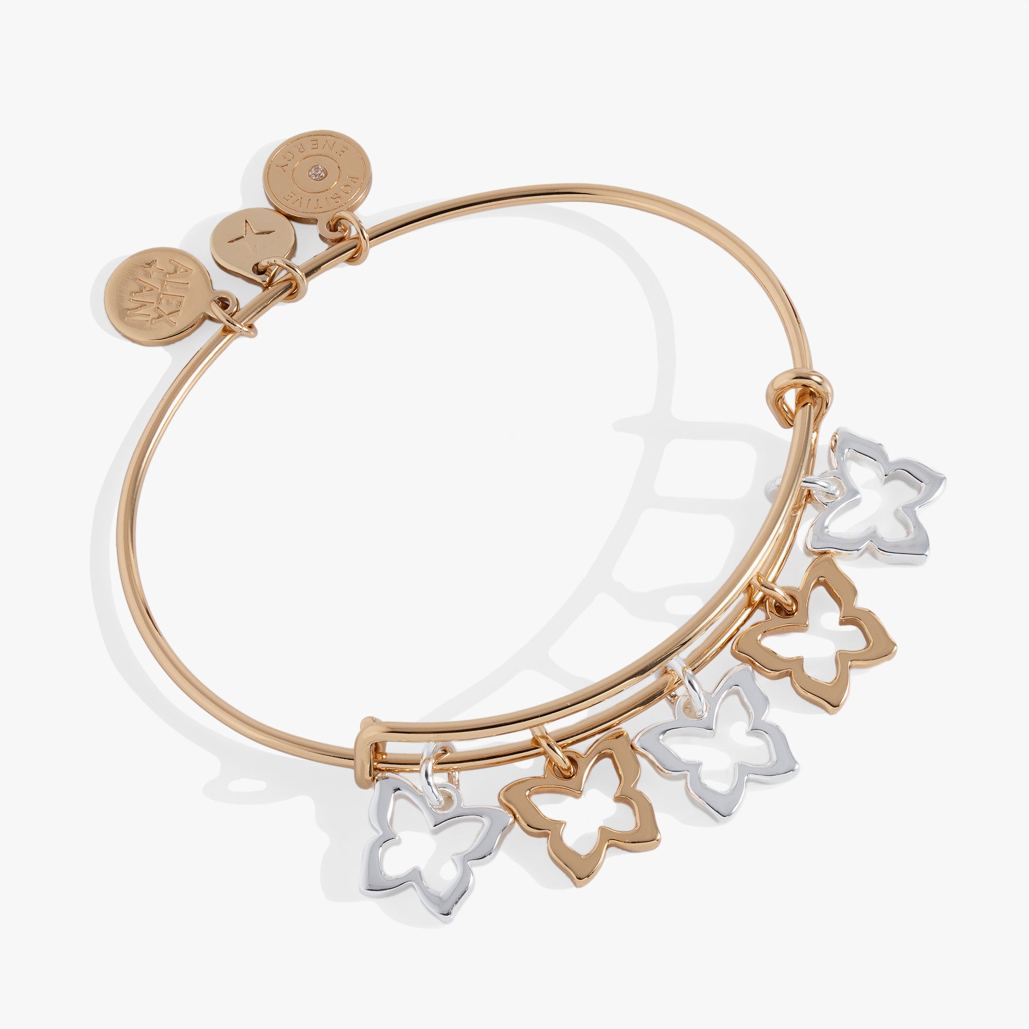 Butterfly Multi Charm Bangle Bracelet for Women - Elegant Adjustable Jewelry Gift for Girls, Teens & Adults - Perfect for Parties, Weddings & Everyday Wear
