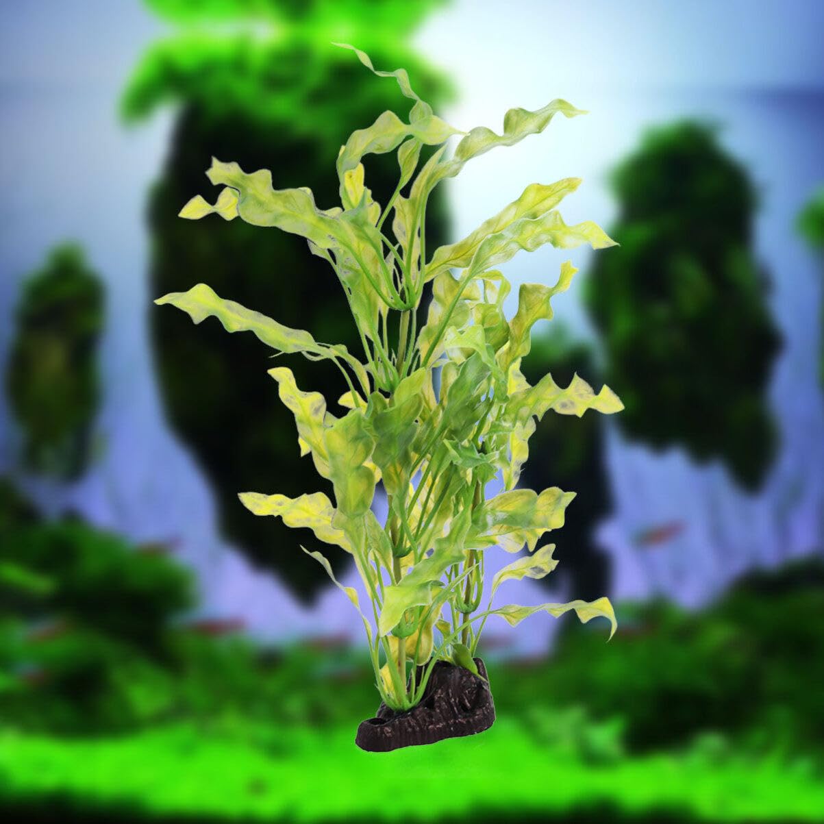 POPETPOP Artificial Aquarium Plants - Realistic Plastic Kelp & Aquatic Plants for Fish Tank Decorations, Perfect for Freshwater & Saltwater Aquariums, Terrariums, and Home Office Decor