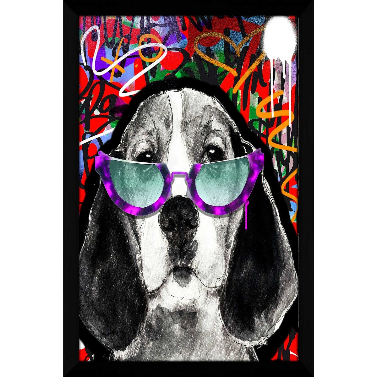 Beagle Nerd by Jodi - Funny Dog Lover Acrylic Wall Art Print - Perfect for Home Office Decor & Gifts for Dog Owners