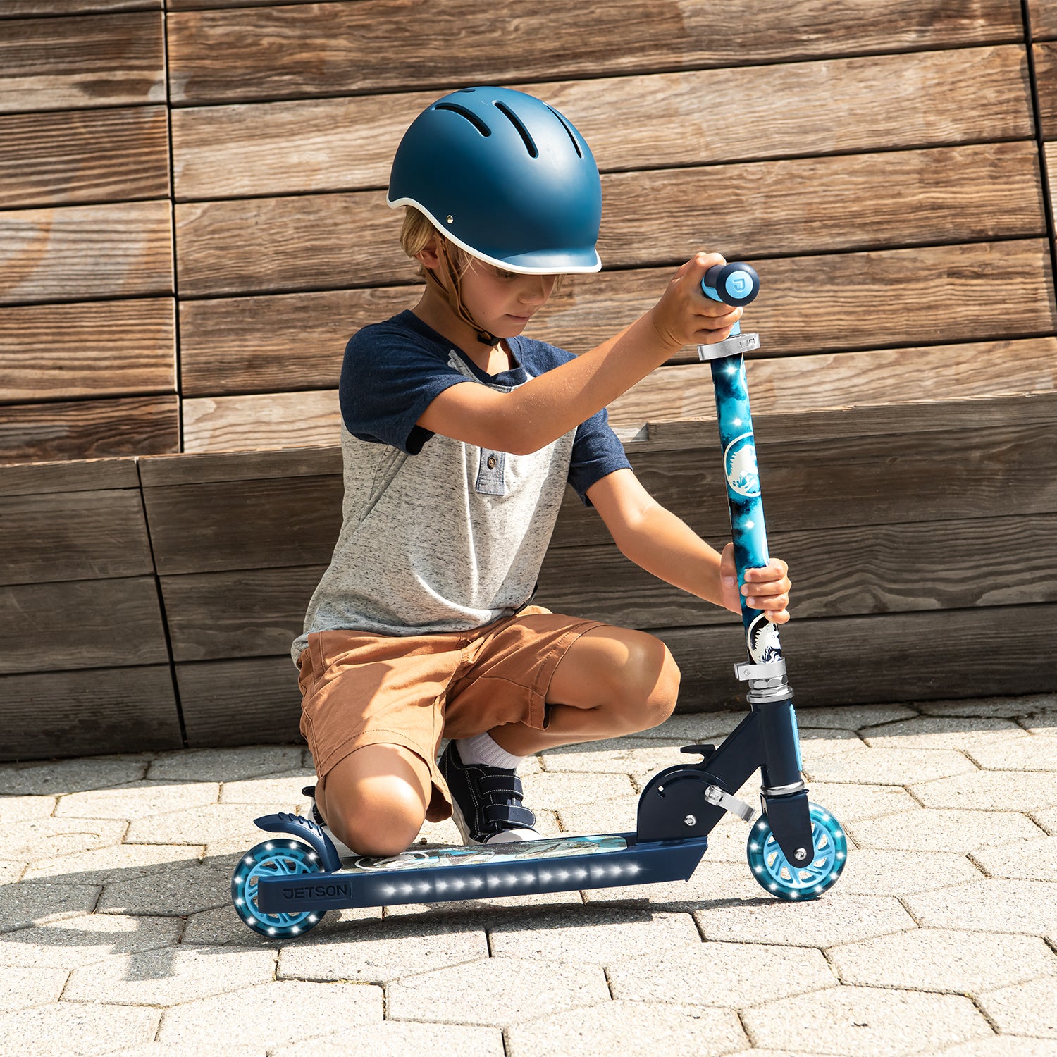 Jurassic World Dominion 2 Wheel LED Light Up Kick Scooter for Kids - Fun Outdoor Ride-On Toy for Boys & Girls Ages 5-12 | Perfect for Park, Neighborhood, and School Commutes