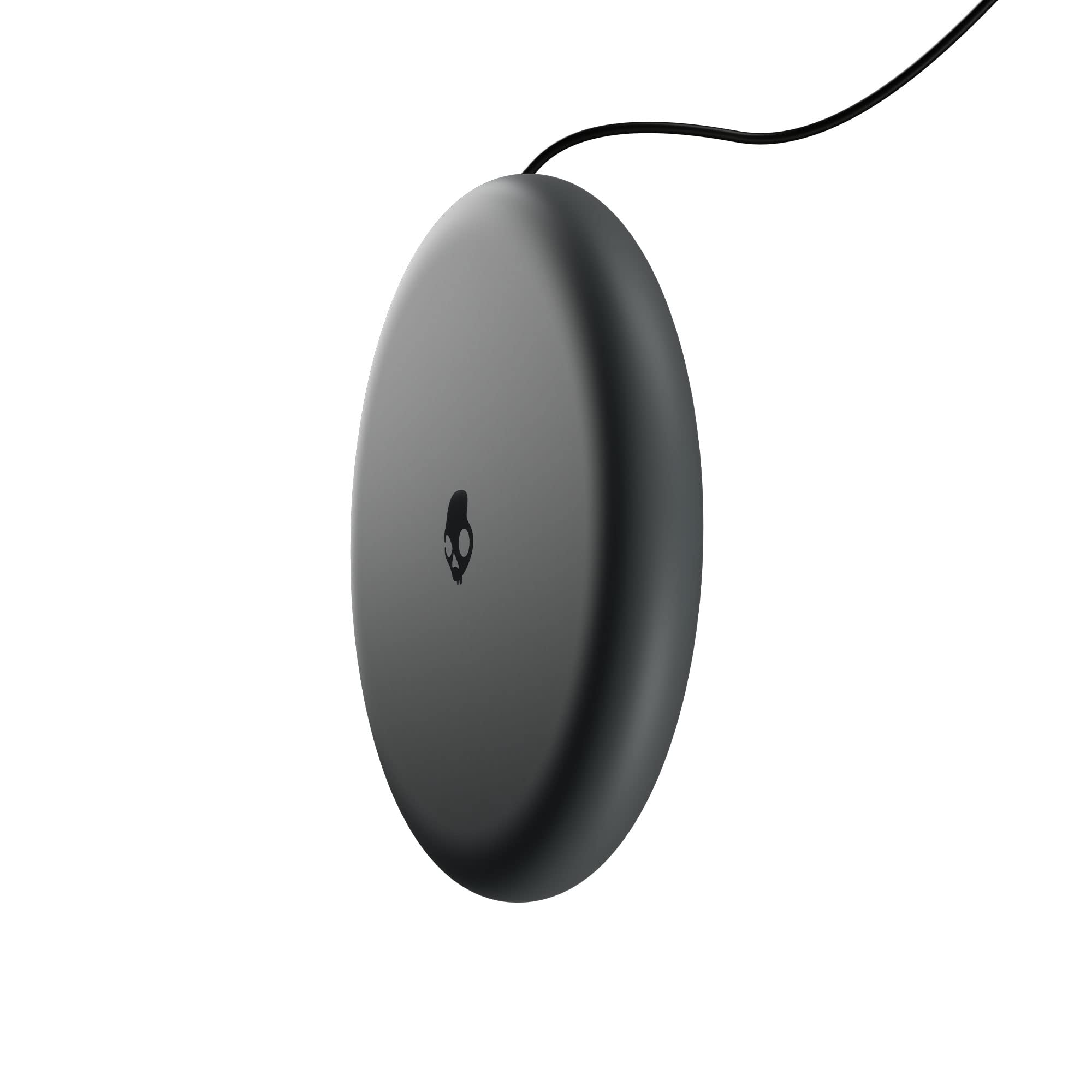 Skullcandy Fuelbase 2 Wireless Charger - 15W Fast Charging Pad for iPhone 15 Pro/Max, Samsung Galaxy S23/S22, AirPods Pro 2 - Qi-Certified Grey/Yellow Charging Station - Perfect for Bedside, Office & Travel Use