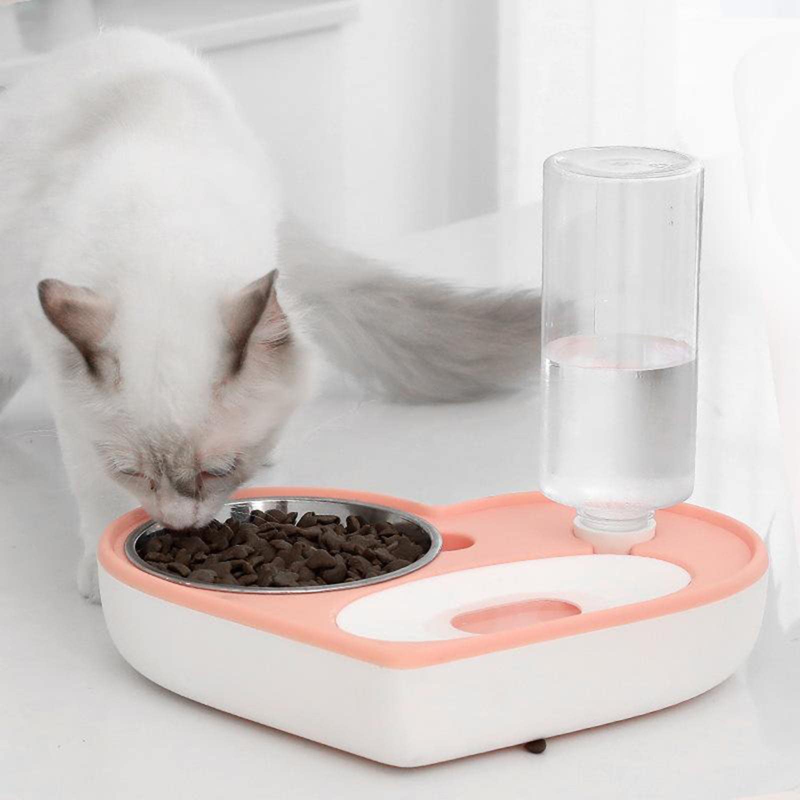 Automatic Pet Feeder and Water Dispenser for Cats & Dogs - SECRET DESIRE Blue Bowl Set | Perfect for Home, Travel, and Office Use