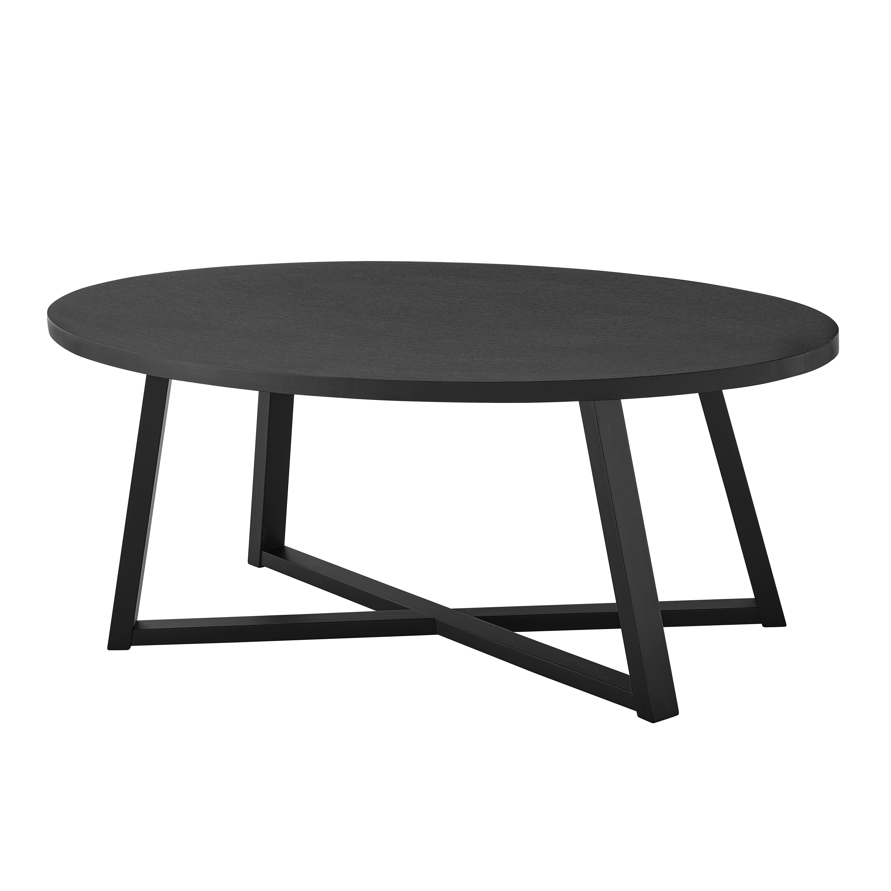 Modern Harmony Wood Oval Coffee Table - Roundhill Furniture - Stylish & Durable Living Room Centerpiece for Home Decor