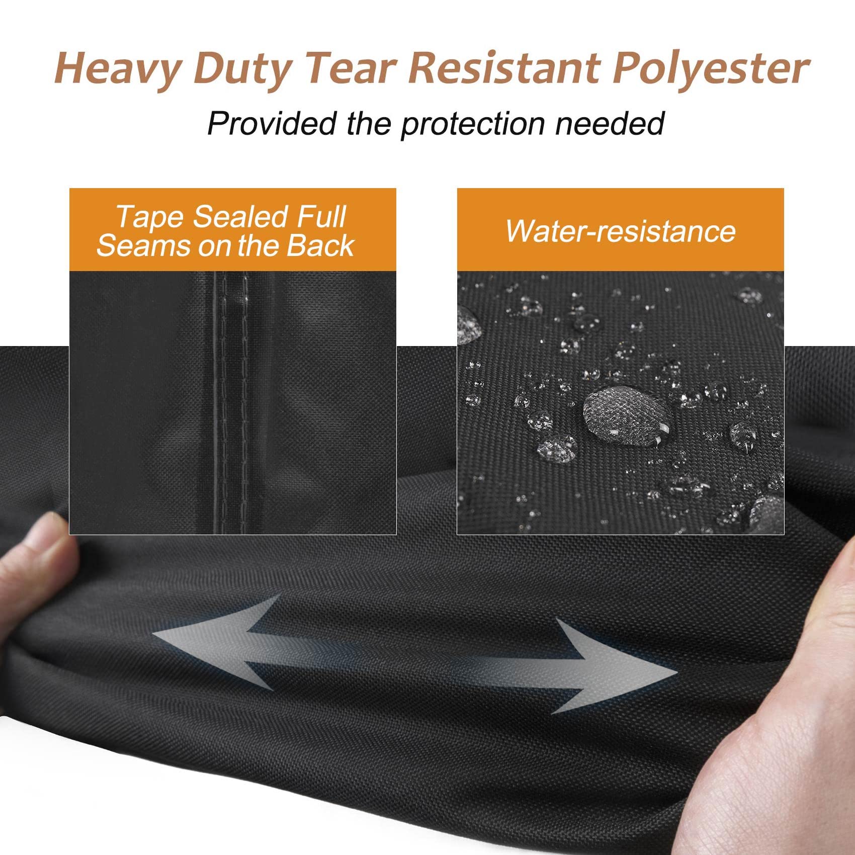 NettyPro Waterproof Deck Box Cover - Fade Resistant Outdoor Storage Bench Cover for 71-100 Gallon Resin Deck Box (46