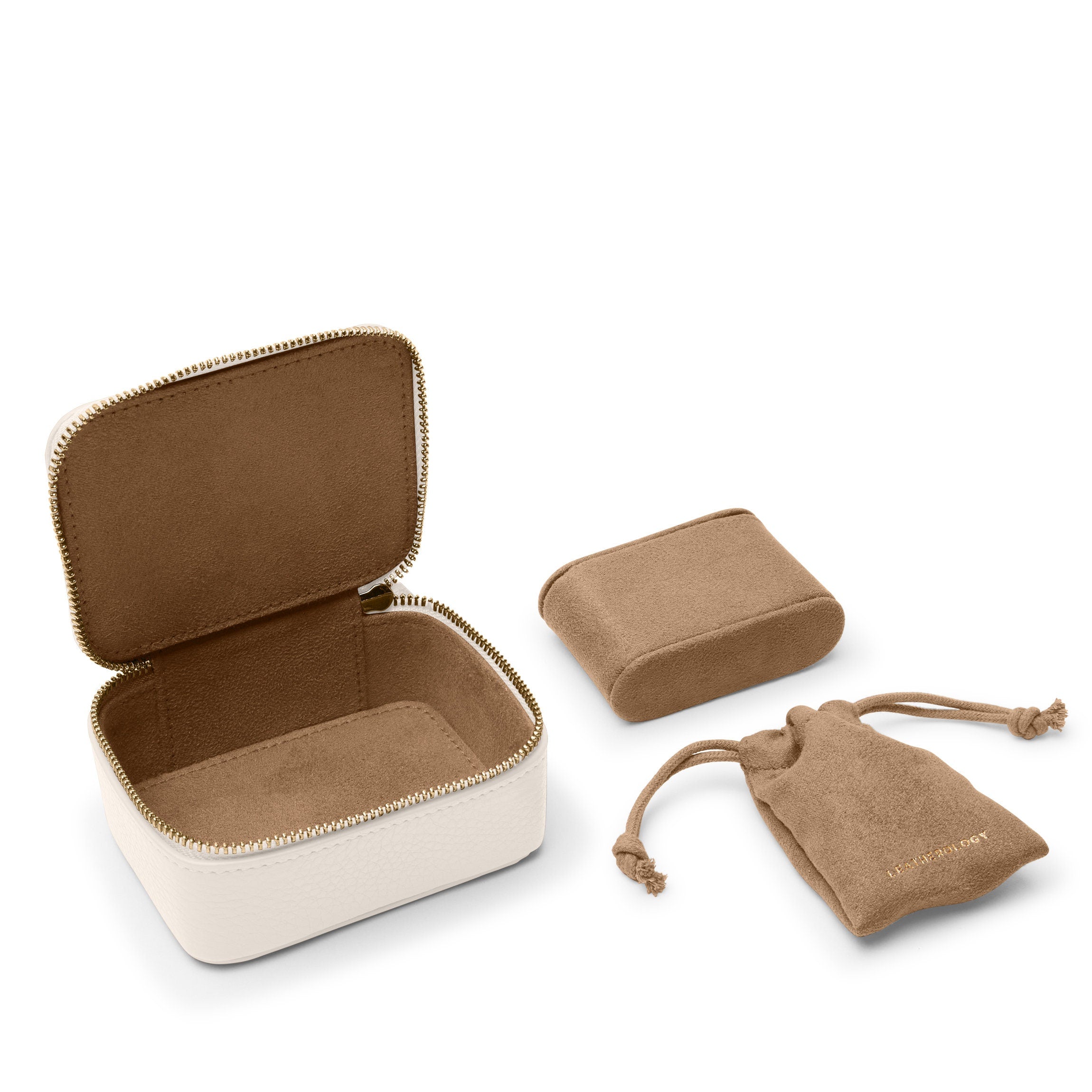 Luxury Travel Watch Box for Men & Women - Elegant Ivory Leather Watch Storage Case - Perfect for Business Trips, Vacations & Gifts