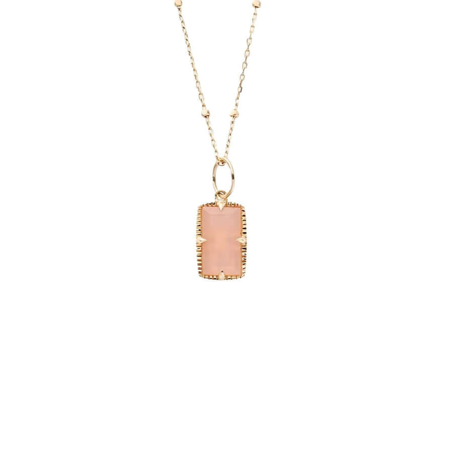 Vintage Orange Moonstone Pendant Necklace - Handmade Boho Jewelry for Women | Moonstone Healing Crystal Gift for Her | Perfect for Meditation, Yoga & Spiritual Healing (GZ250)