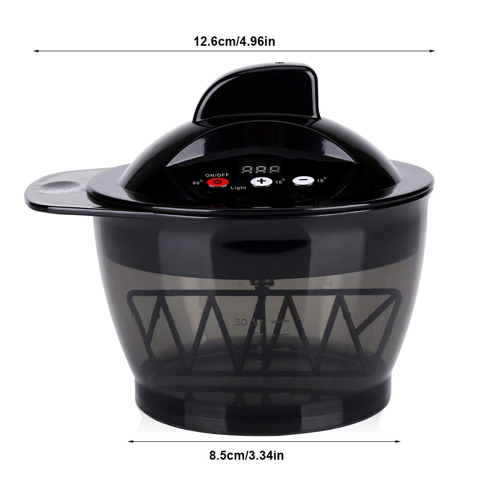 USB Rechargeable Electric Hair Color Mixing Bowl with LCD Timer - Automatic Hair Cream Mixer for Salon & Home Use, Perfect for DIY Hair Coloring & Styling Tools