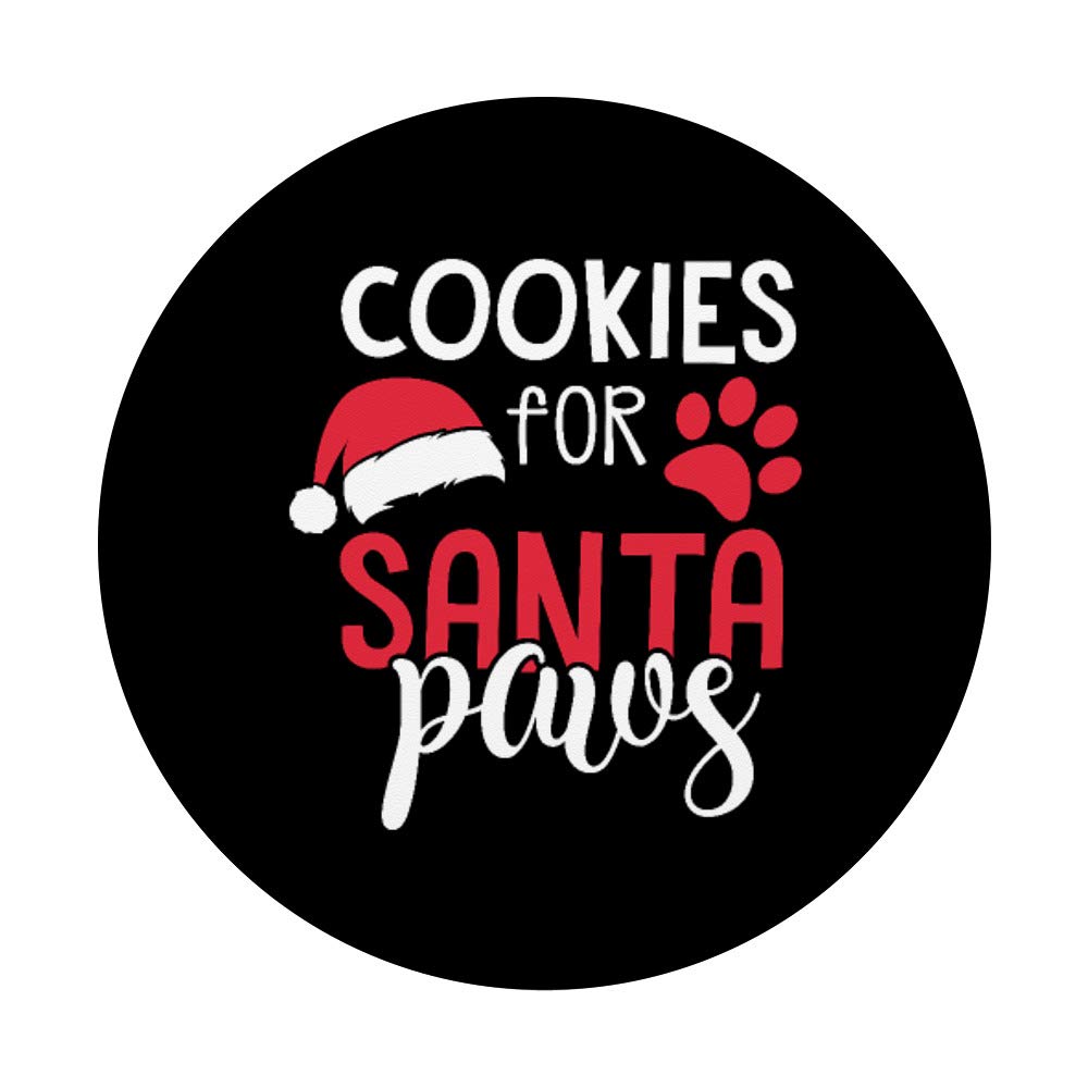 Santa Dog Paws Christmas Dog Treats - Healthy Holiday Cookies for Dogs | Perfect Gift for Dog Lovers | PopSockets Phone Grip & Stand for iPhone & Android | Great for Christmas Stocking Stuffers & Pet Lovers
