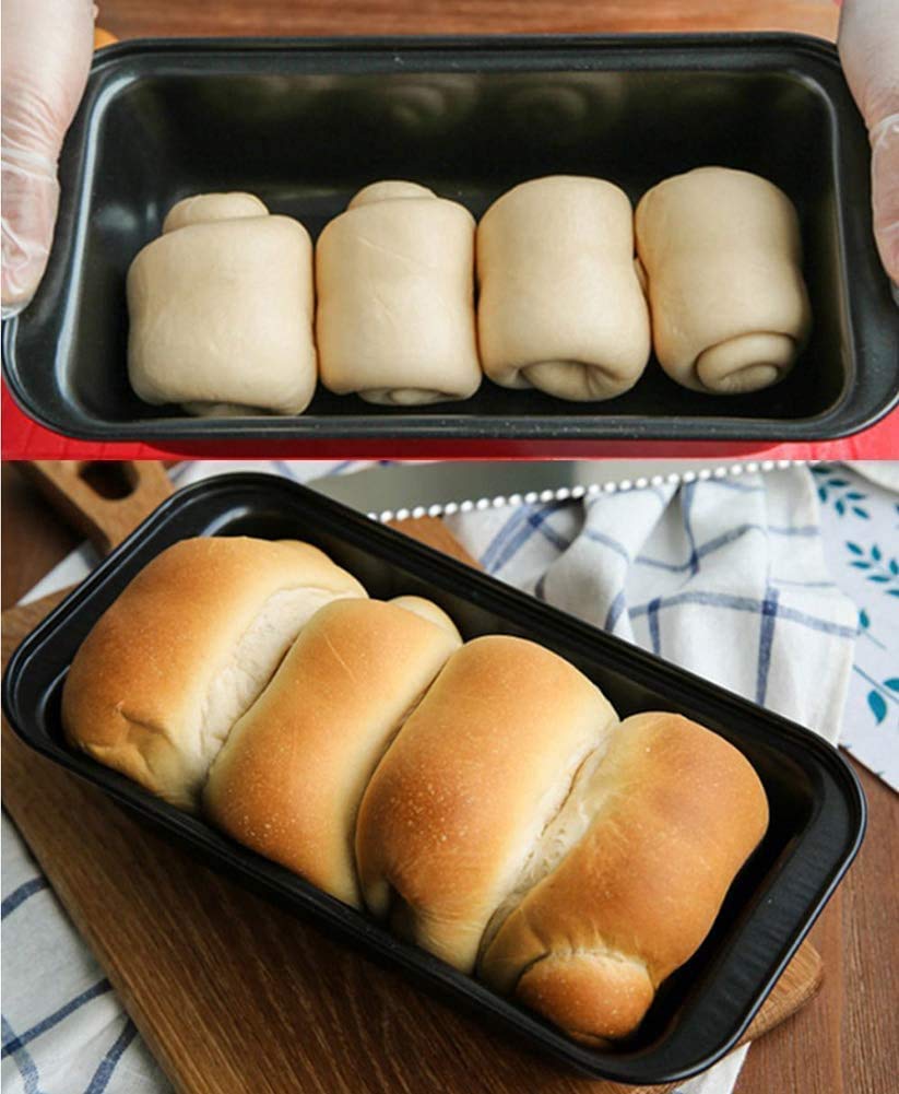 **Lexazo Nonstick Aluminum Bread Loaf Pan - Rectangular Cake Baking Mold for Homemade Bread, Cakes & Pastries - Microwave & Oven Safe (1-Piece, Black) - Perfect for Baking, Meal Prep & Holiday Treats**