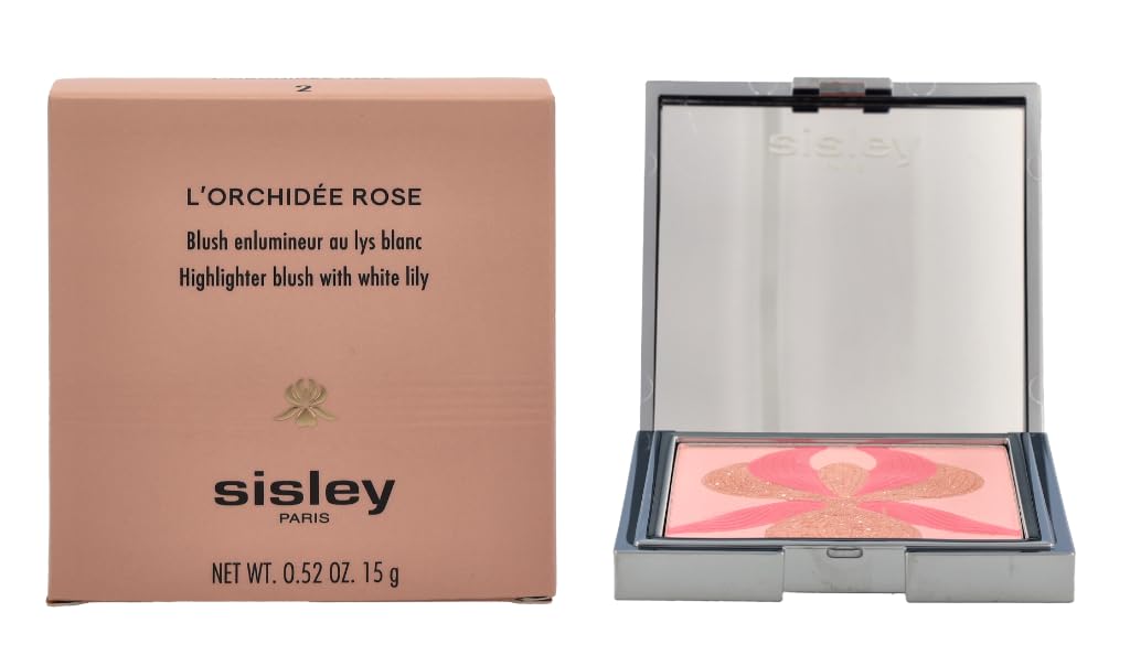 Sisley L'Orchidee Highlighter Blush with White Lily & Rose Extract - 0.52 oz / 15g - Illuminating Cheek Color for Radiant Glow | Perfect for Daytime Makeup & Special Occasions