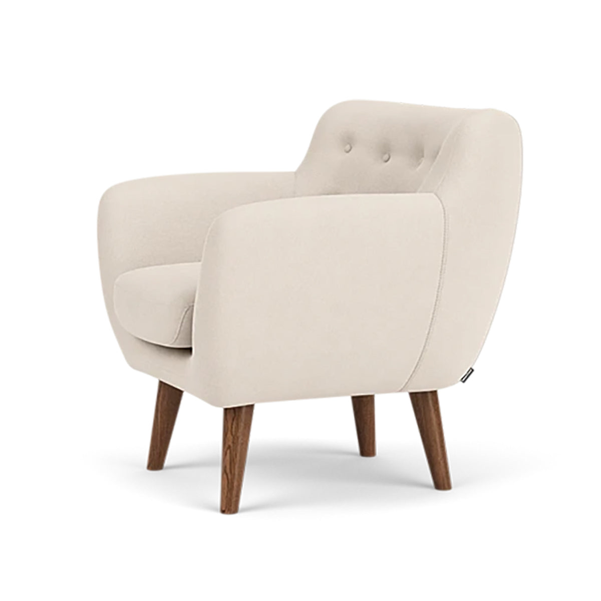 Anne Fabric Armchair - Modern Upholstered Accent Chair for Living Room, Bedroom & Office - Comfortable Lounge Chair with Sturdy Wooden Legs (Perfect for Reading, Relaxing & Home Decor)