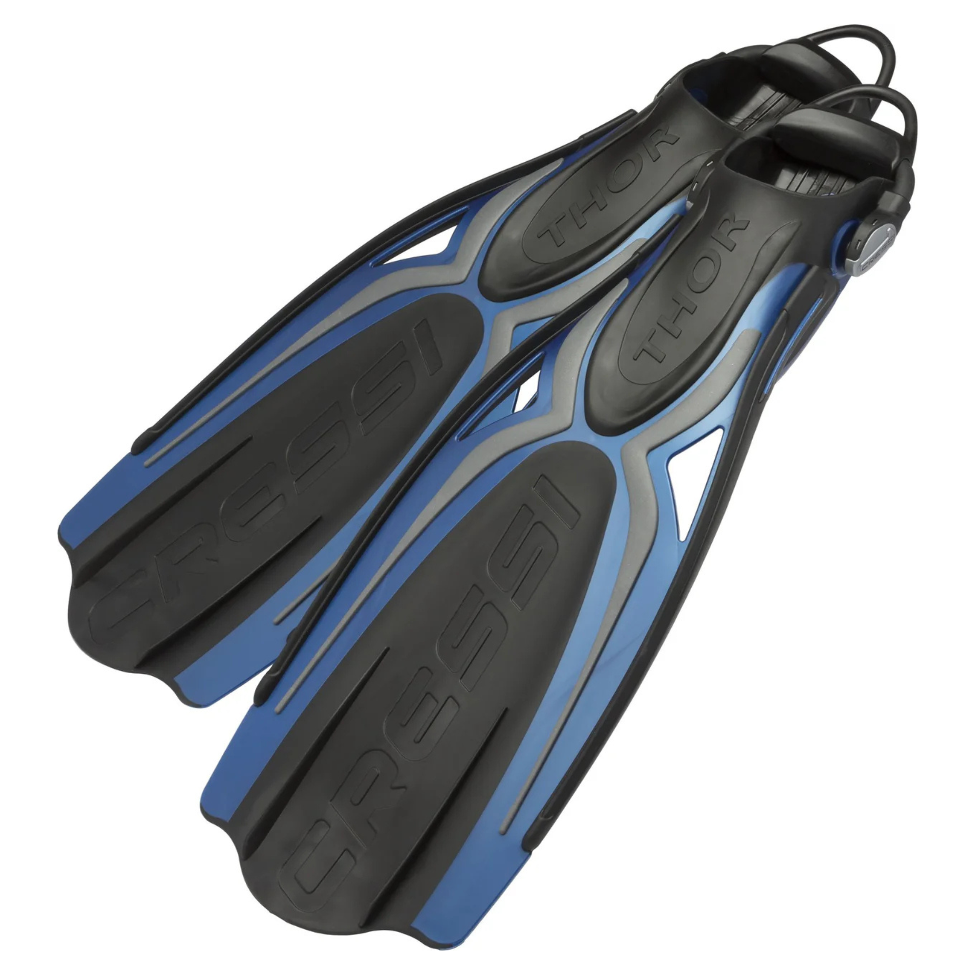 Cressi Adventure Complete Snorkeling Set - Premium Mask, Snorkel & Fins for Adults - Blue - Perfect for Ocean Exploration, Beach Vacations & Underwater Adventures