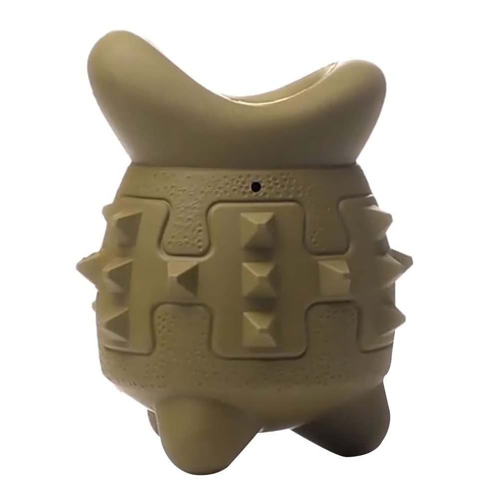 LUOZZY Durable Rubber Chew Toy for Dogs & Puppies - Bite-Resistant Teeth Cleaning Chew Toy for Small Medium Large Breed Dogs & Cats - Pet Dental Health Toy (Brown) - Perfect for Teething Puppies & Aggressive Chewers