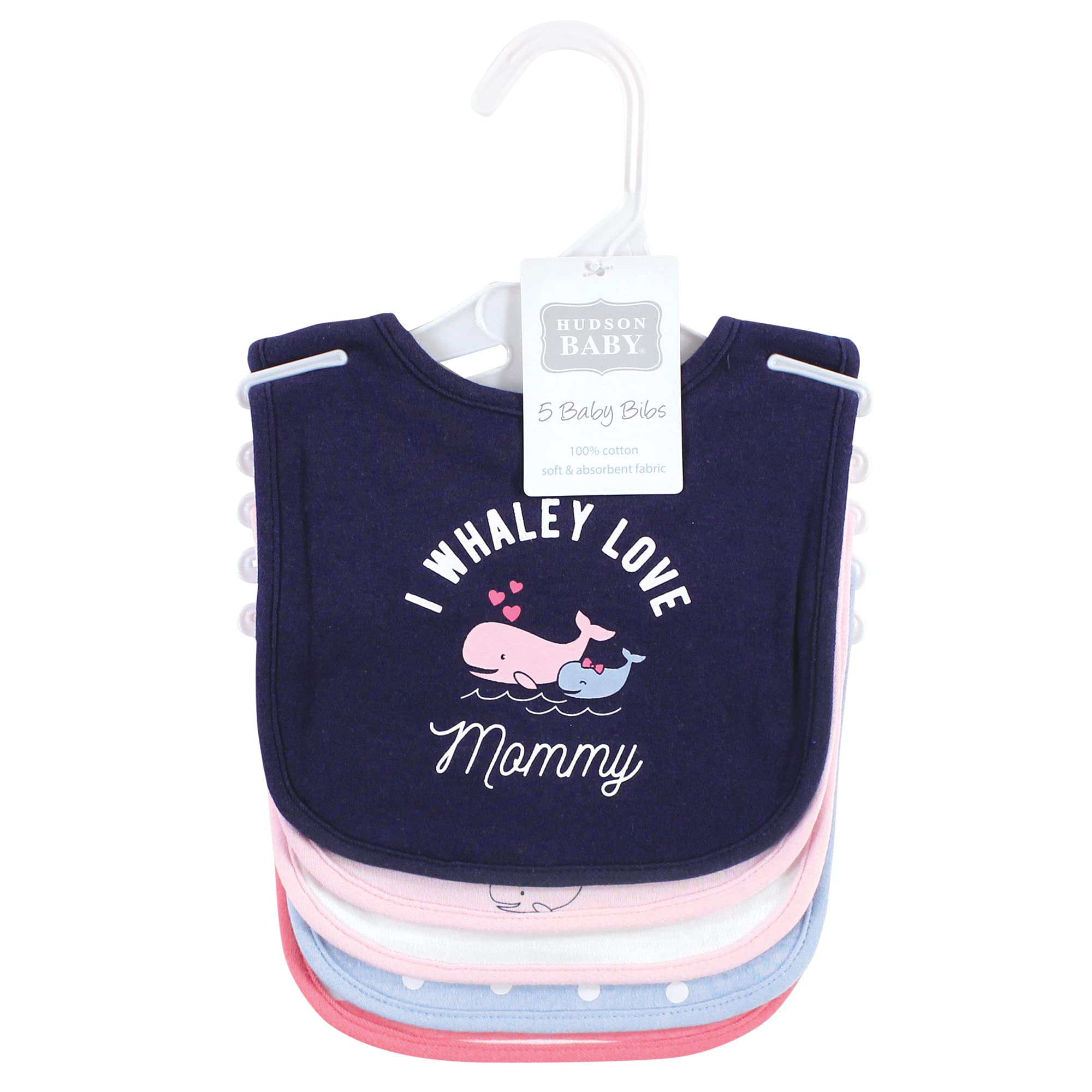 Hudson Baby Unisex Cotton Bibs for Babies & Toddlers - Soft Absorbent Drool Bibs for Feeding, Teething & Everyday Use
