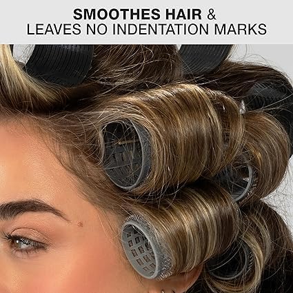 SAVE® Self Grip Heatless Hair Rollers Set - 20pcs (4 Large & 4 Small Curlers + 12 Hair Clips) | Overnight No Heat Curling for Natural Waves | Perfect for Sleeping, Travel & Damage-Free Styling
