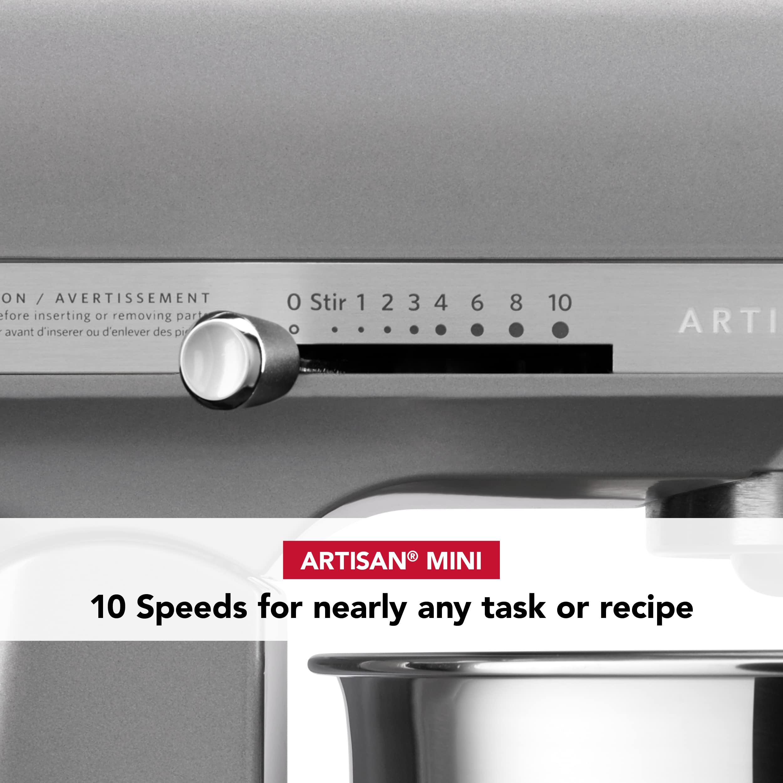KitchenAid Artisan Mini 3.5 Quart Tilt-Head Stand Mixer - KSM3316X - Contour Silver | Compact Baking Appliance for Small Kitchens, Perfect for Cookies, Cakes & Dough | Home Baker Essential
