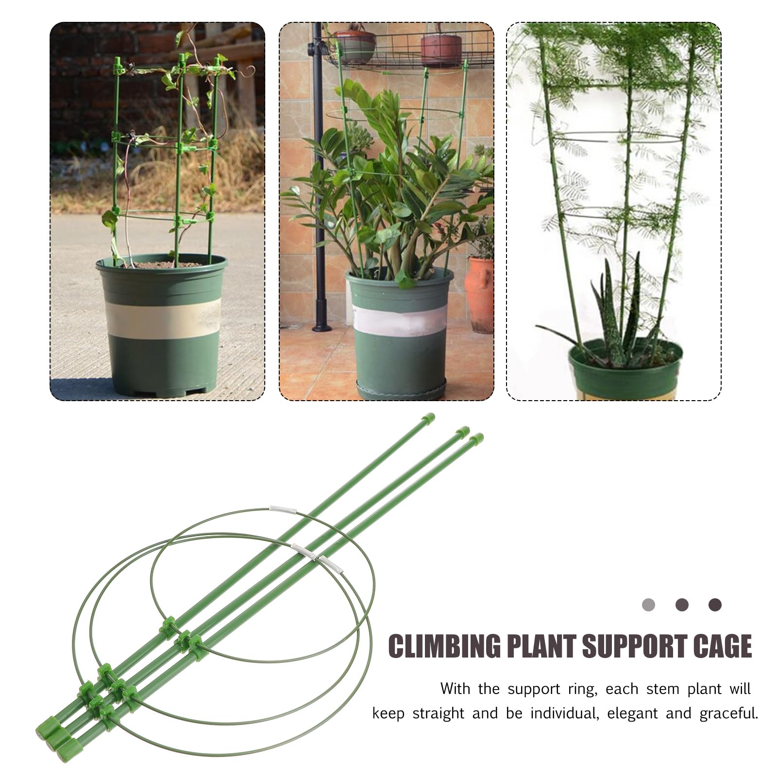 2 Pack Tomato Plant Cages - Heavy Duty Garden Stake Supports for Tomatoes, Climbing Plants, Flowers & Small Plants | Sturdy Trellis Rings for Outdoor Gardening & Backyard Planting
