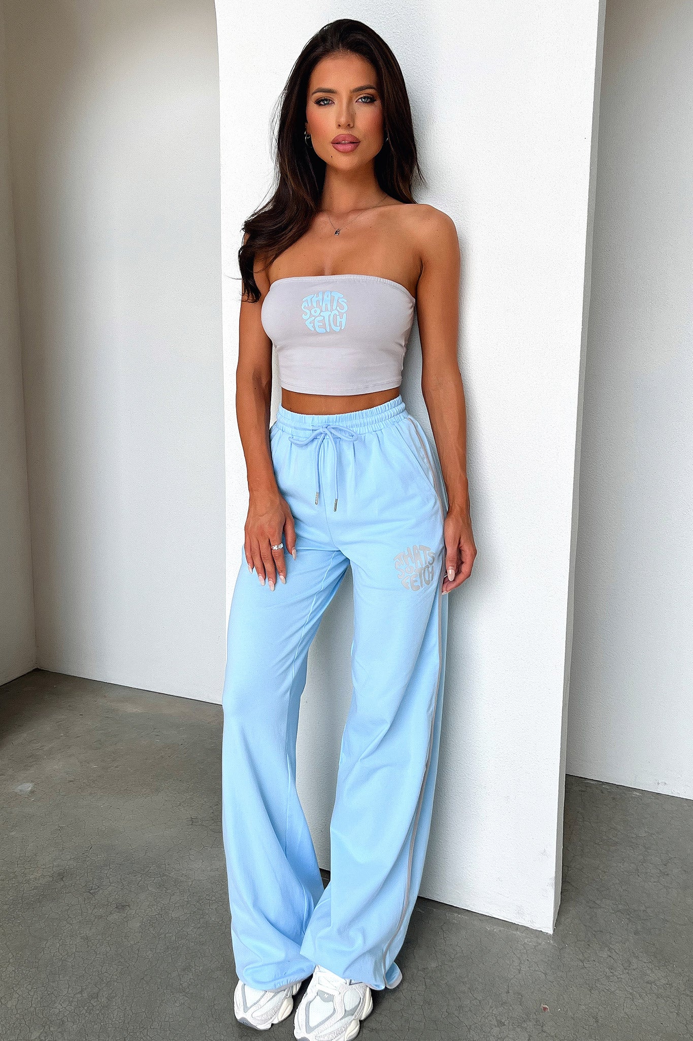 Beckham Wide Leg Pants for Women - Comfortable Blue High Waisted Trousers | Perfect for Office, Casual Wear & Travel