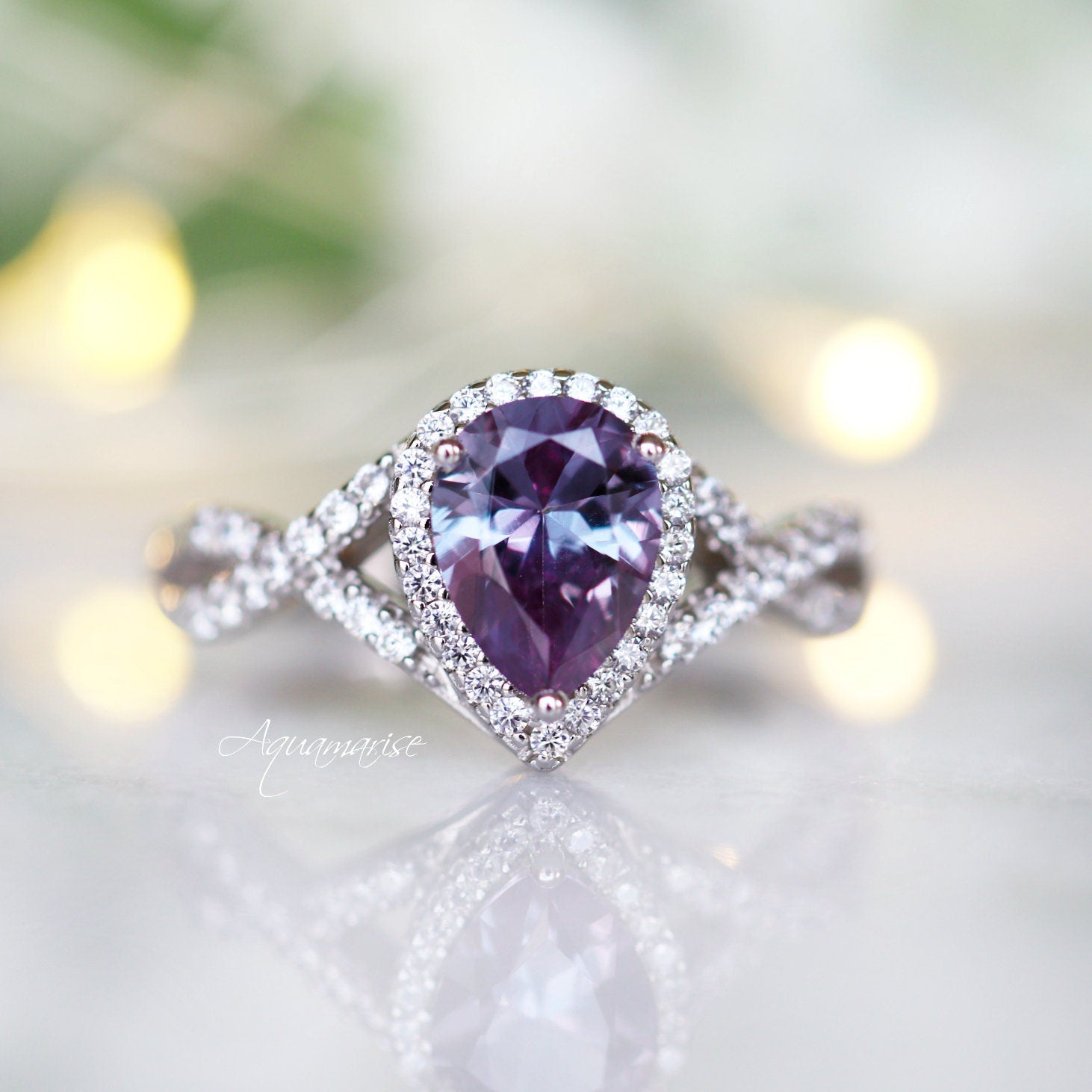 Flair Alexandrite Ring Sterling Silver – Elegant & Durable Jewelry for Women, Perfect for Weddings, Anniversaries & Special Occasions