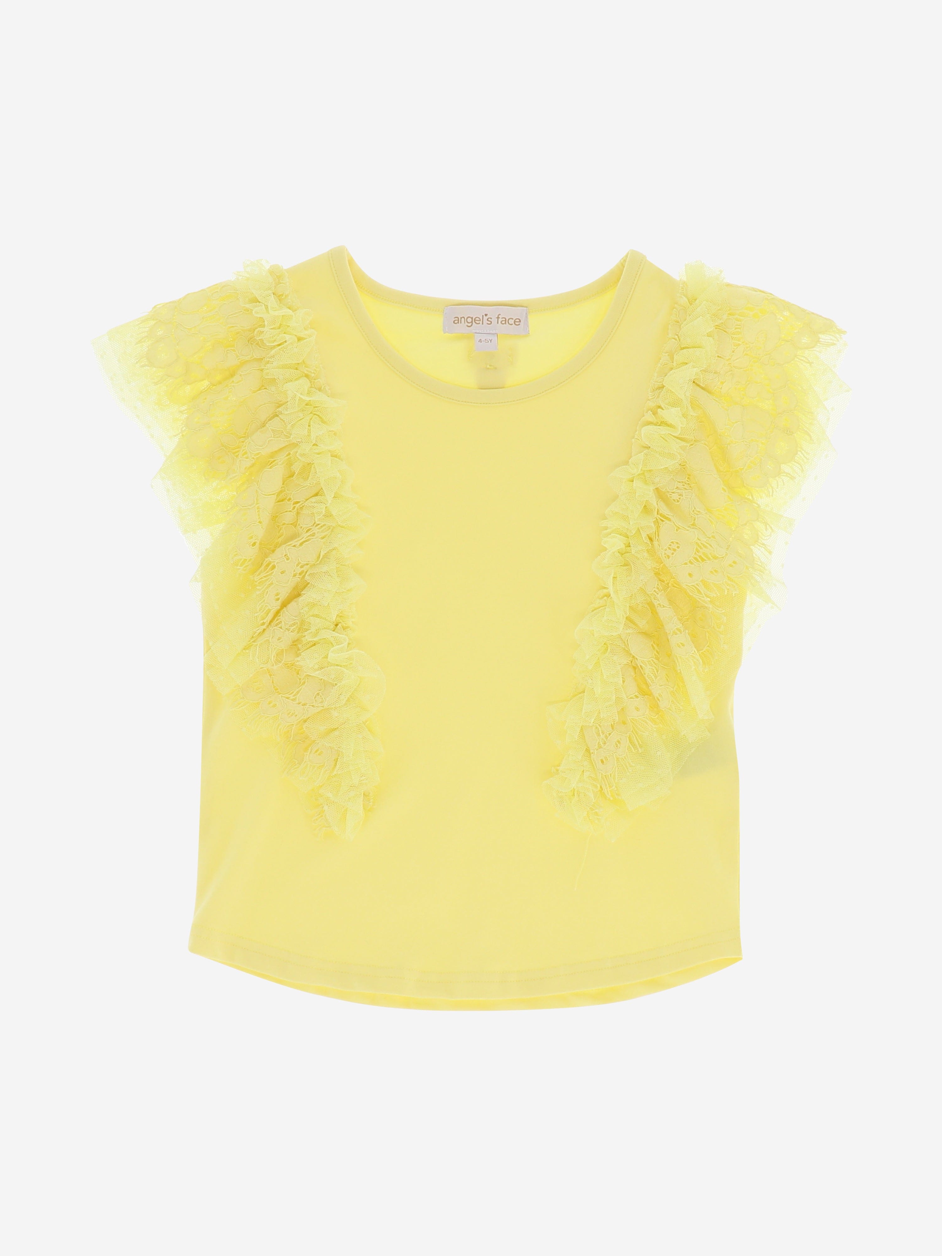 Angels Face Girls Saige Vest Top - Yellow Sleeveless Tank Top for Toddler & Kids | Perfect for Summer, Playdates & Casual Outfits