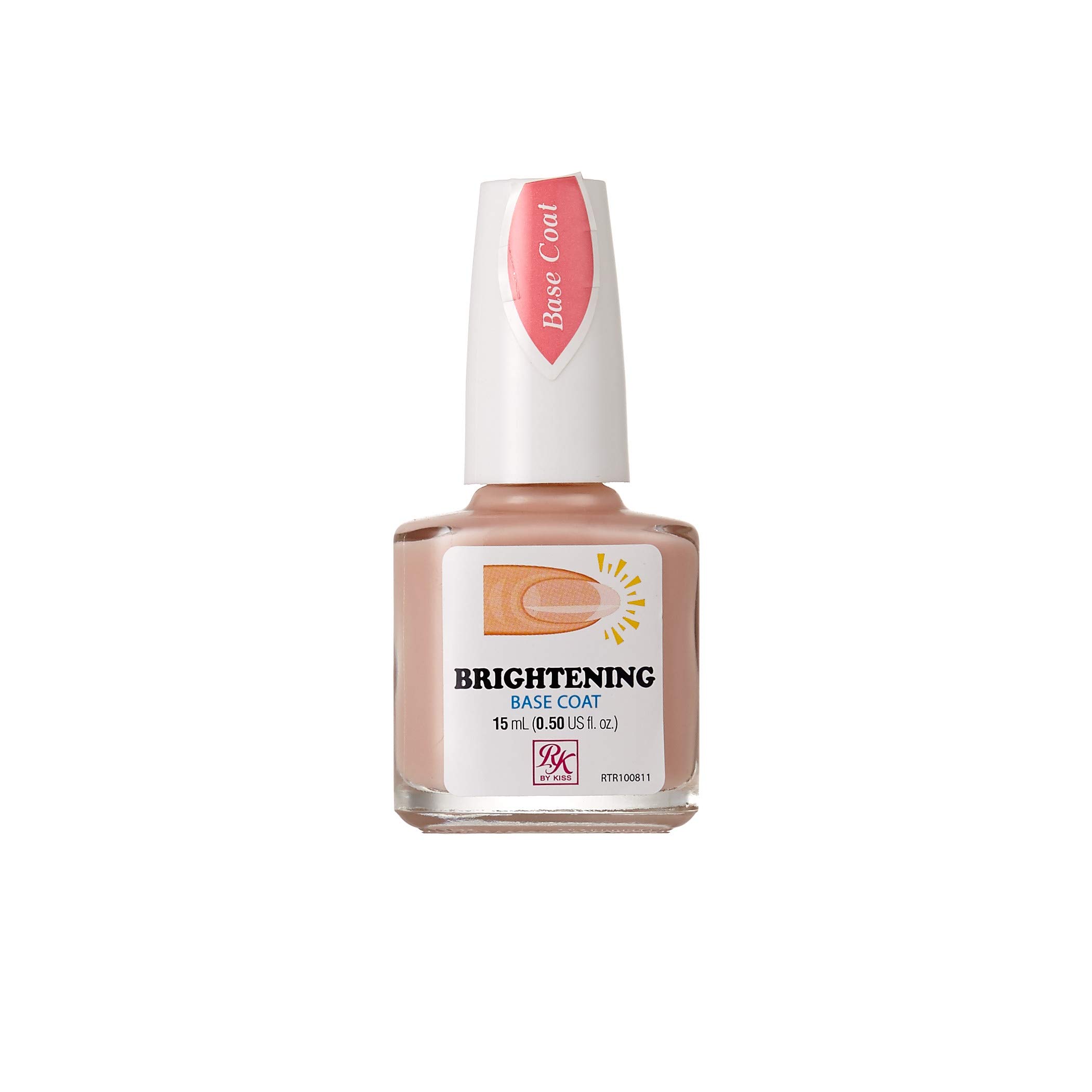 Ruby Kisses Nail Treatment - Brightening Base Coat for Stronger & Healthier Nails (1 Pack) | Perfect for Manicures, Nail Care Routine & Salon Quality Results at Home