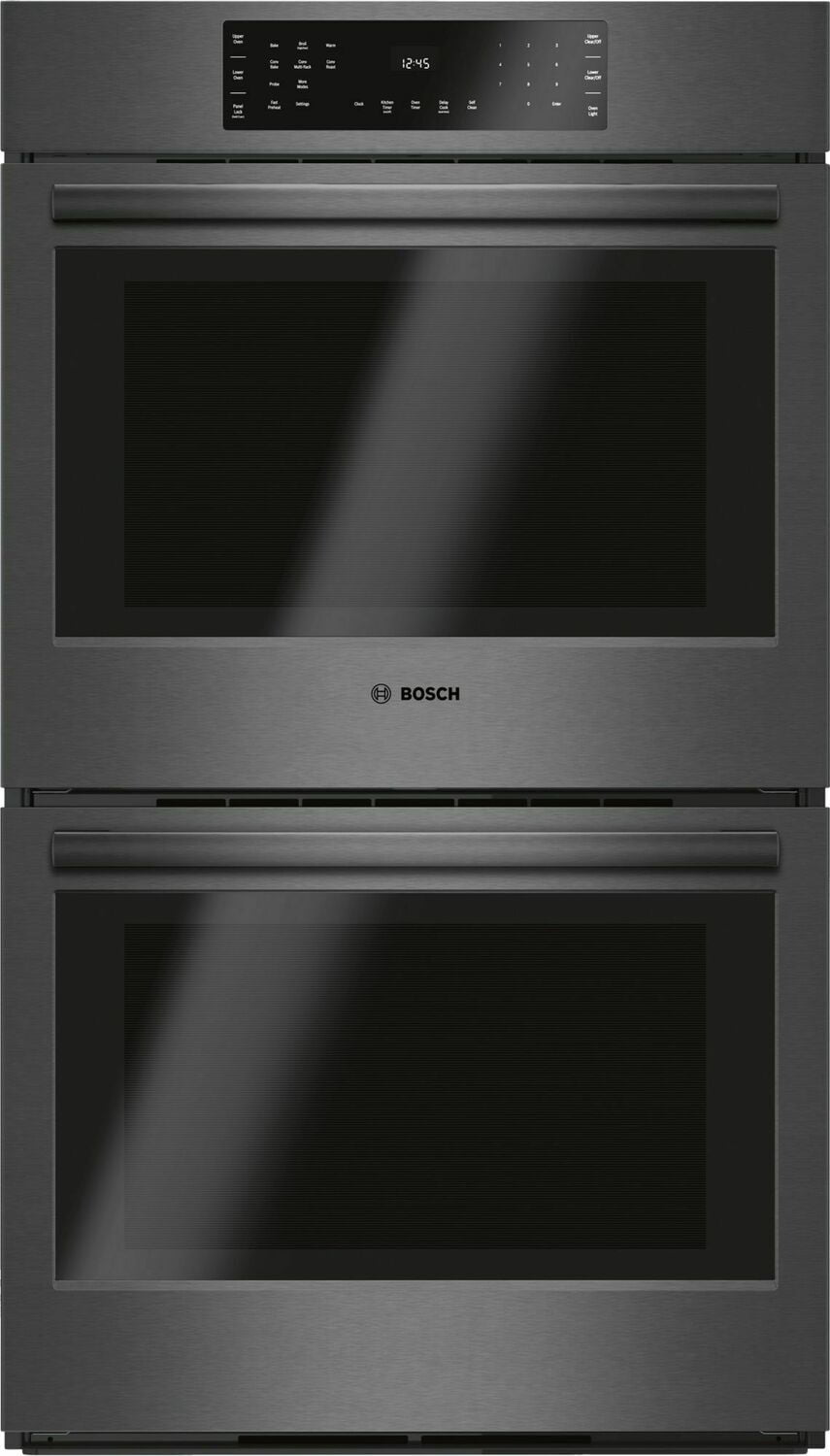 Bosch 800 Series HBL8642UC 30-Inch Double Wall Oven - Black Stainless Steel | Built-In Electric Oven with Convection Cooking, Self-Cleaning & Precise Temperature Control for Modern Kitchens