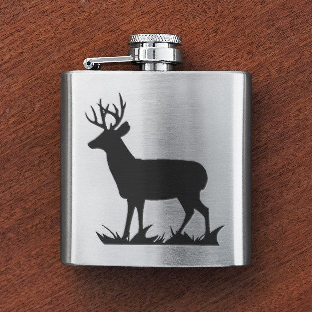 Personalized Engraved 6oz Silver Flask with Custom Message - Perfect for Weddings, Gifts & Special Occasions