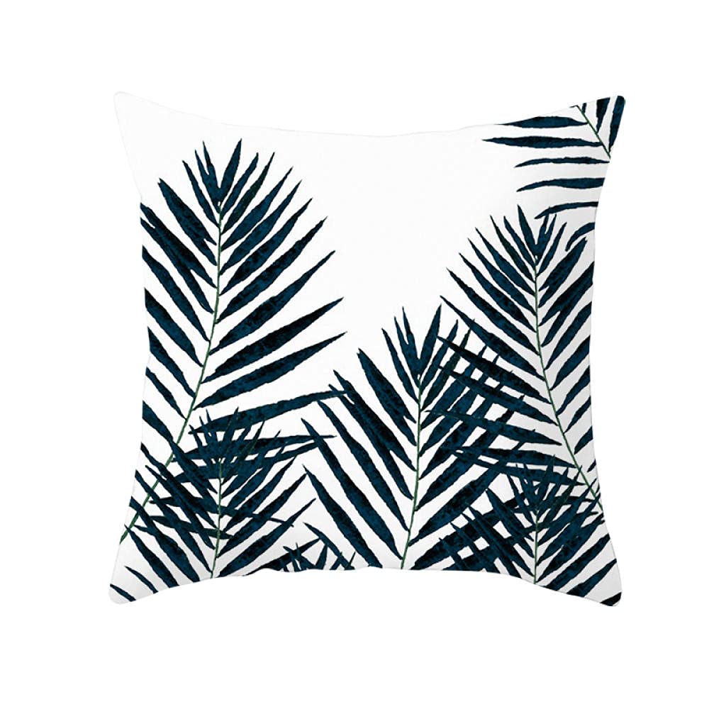 2 Pack 18x18 Inch Decorative Throw Pillow Covers - Cactus & Banana Leaf Design, Square Cushion Cases for Sofa, Bed, Car | Home Decor, Living Room, Bedroom Accent