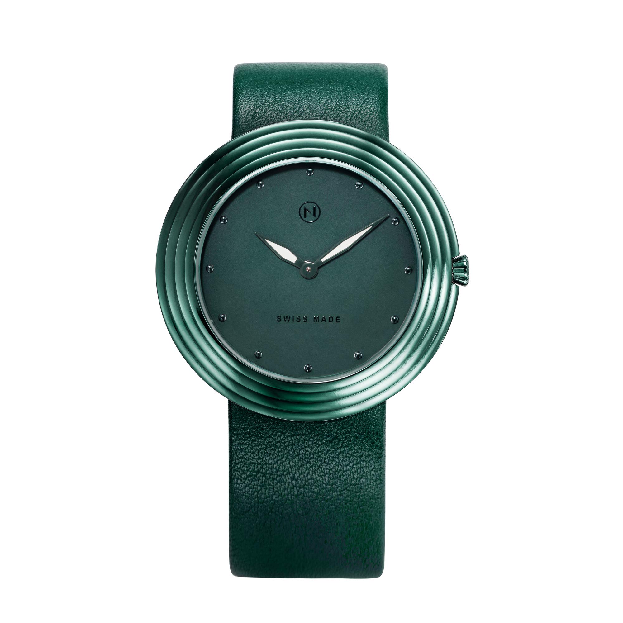 NOVE Streamliner Swiss Made Ultra Slim Watch for Men & Women – Art Deco Design, Water Resistant, Quartz Movement, Sapphire Crystal, Super-LumiNova, Genuine Leather Strap (40mm/46mm) – Perfect for Business, Formal Events & Everyday Wear
