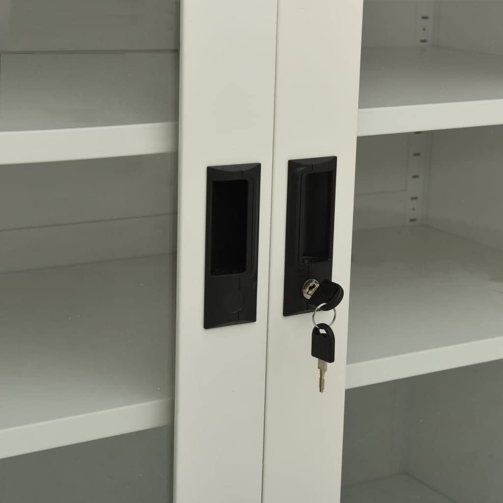 Lockable Steel Display Cabinet - 35.4