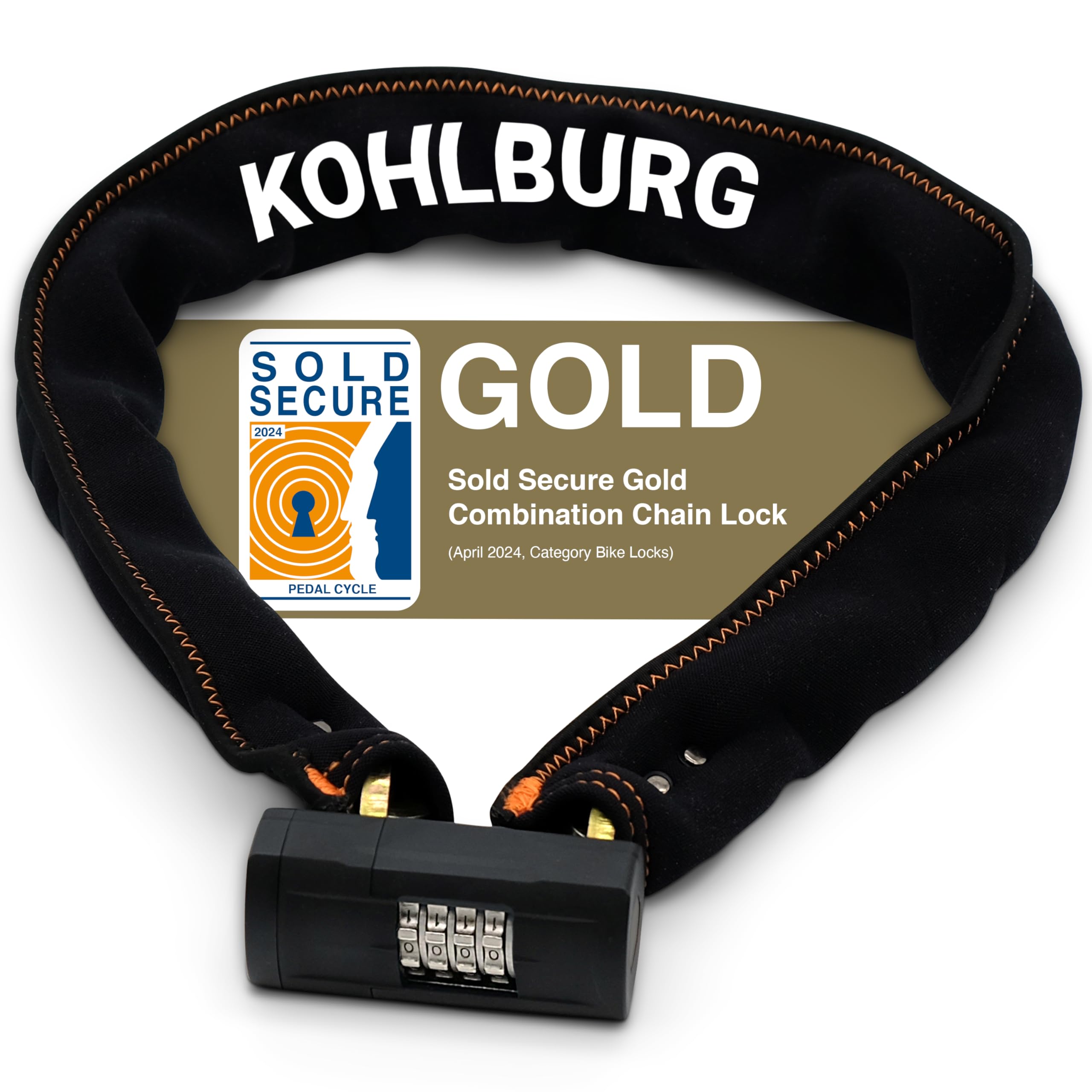 Heavy Duty Combination Bike Lock [Sold Secure Gold] 43