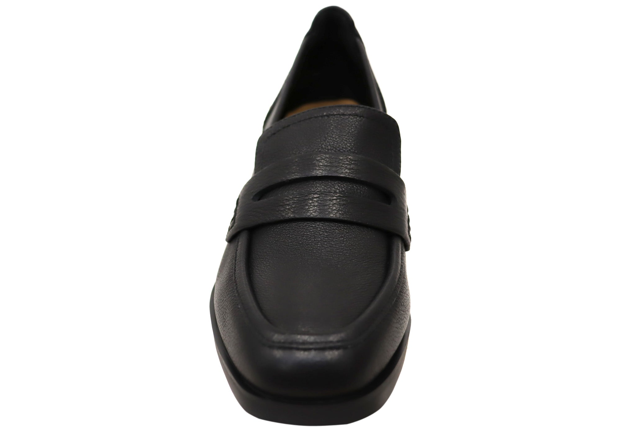 Hush Puppies Savior Women's Comfortable Leather Mid Heel Shoes for Work, Office & Dress Occasions | Slip-Resistant & Supportive Walking Shoes